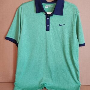 Nike Green and Blue Polo Shirt Classic Style